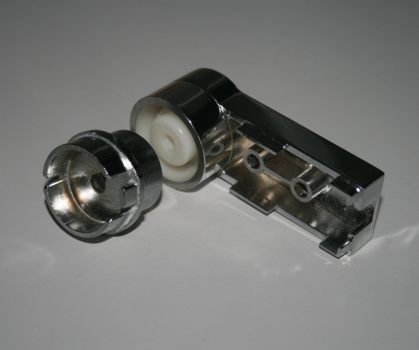 Scharnier mit Glashalter fuer Duschtueren oben